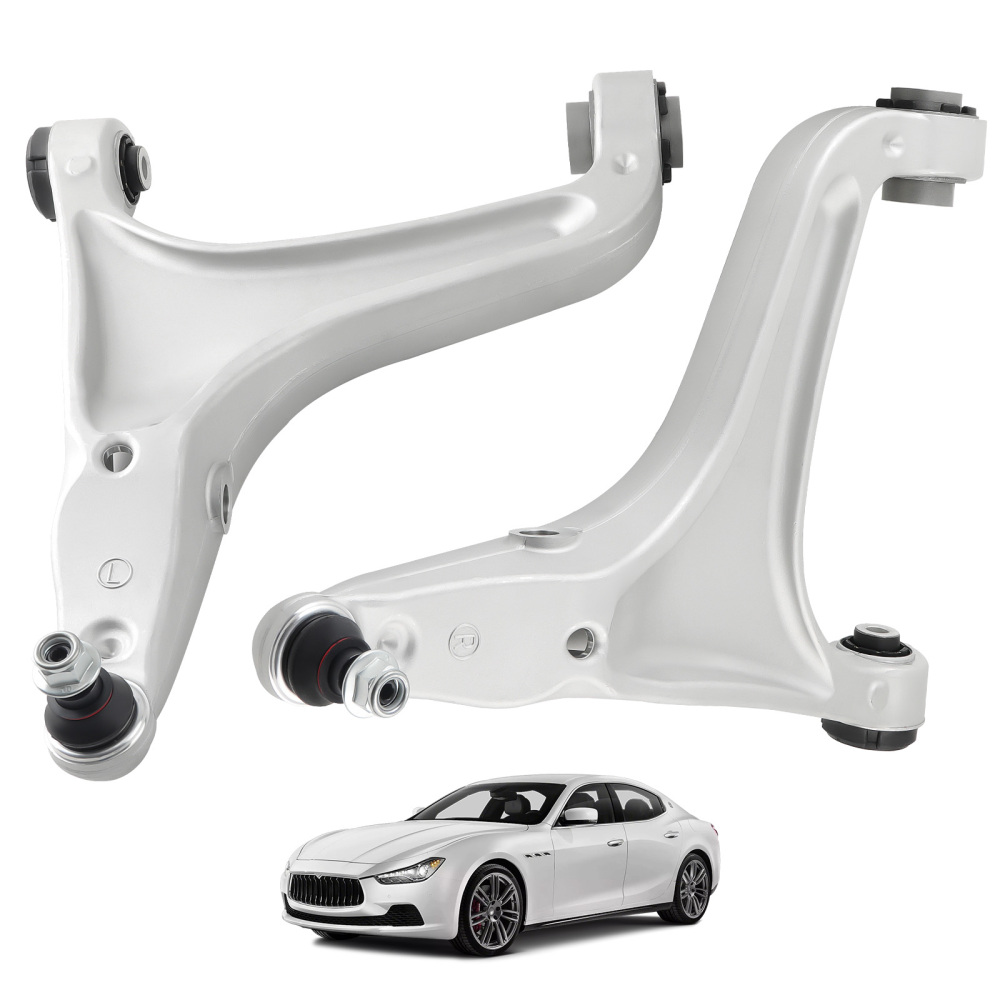 2x Lower Control Arms For 14-22 compatible for Maserati Ghibli Quattroporte 673007124 673007125