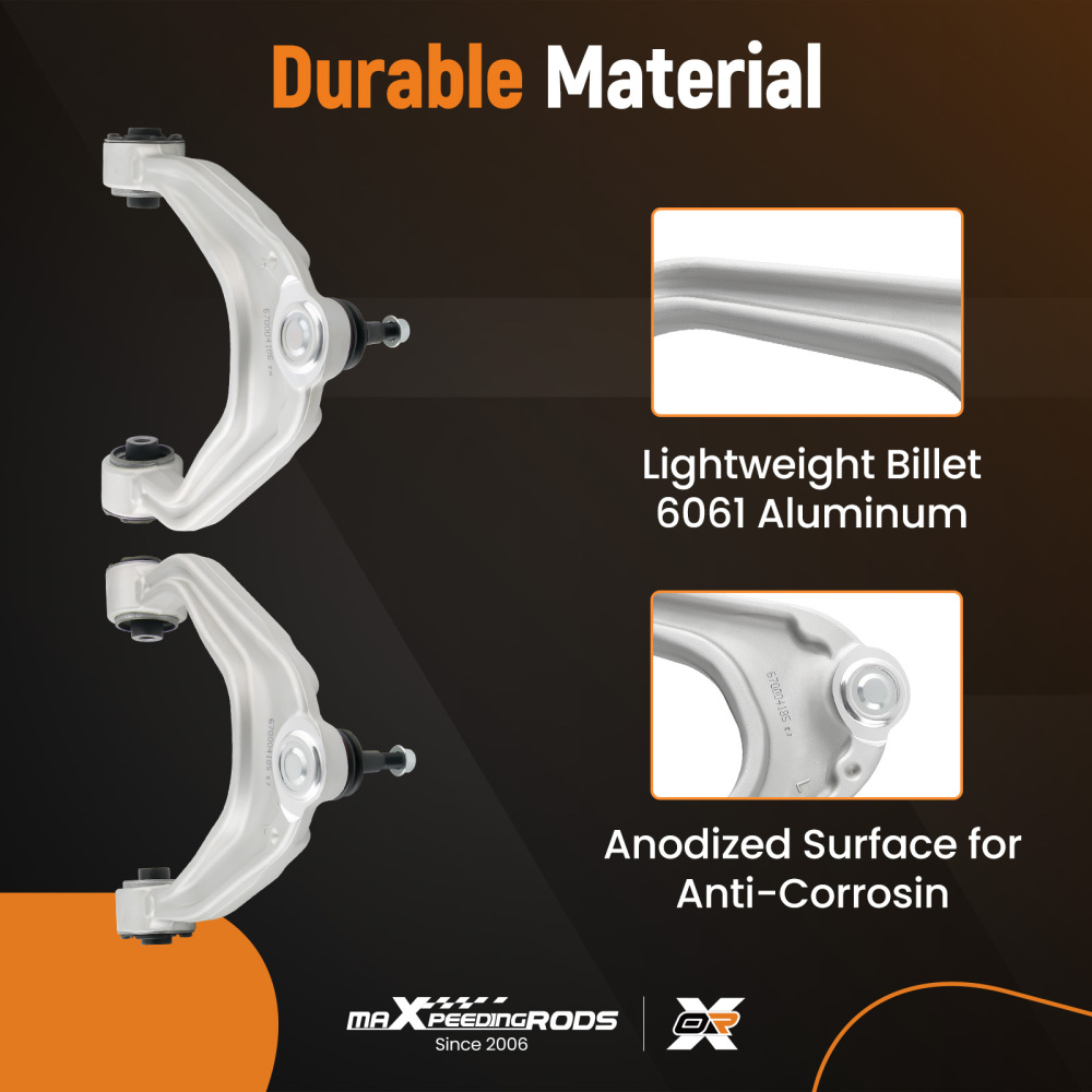 2pcs Front Upper Control Arms compatible for Maserati Ghibli Quattroporte M156 670004185