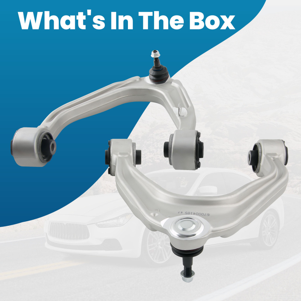 2pcs Front Upper Control Arms compatible for Maserati Ghibli Quattroporte M156 670004185