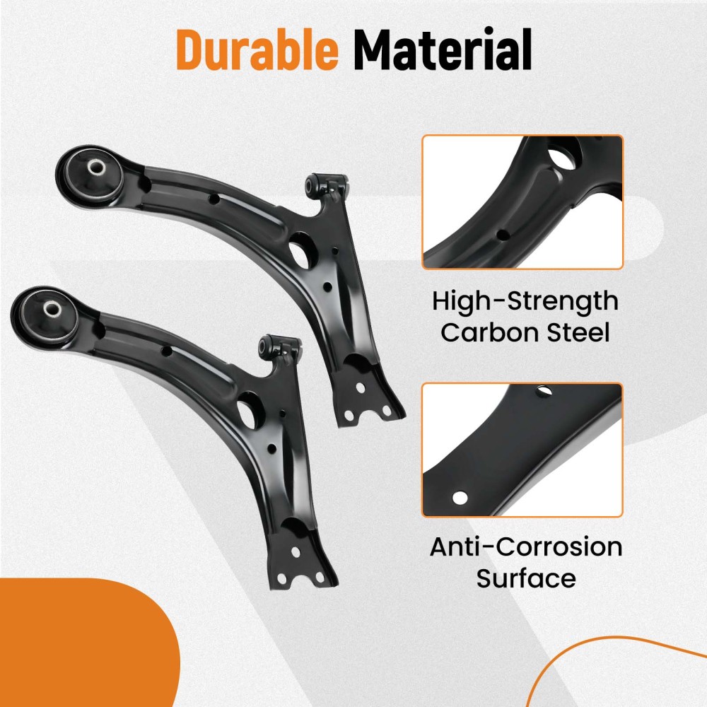 8 Pcs Lower Control Arm Assembly Outer Tie Rod compatible for Pontiac Vibe 2003 - 2008