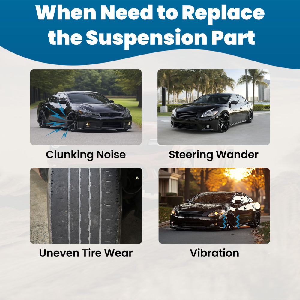 12x Front Suspension Kit Control Arm w/Sway Bar Link compatible for Nissan Maxima 2009-2014