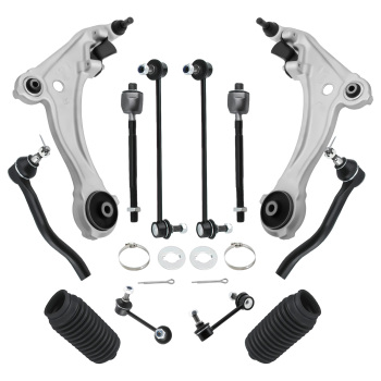 12x Front Suspension Kit Control Arm w/Sway Bar Link compatible for Nissan Maxima 2009-2014
