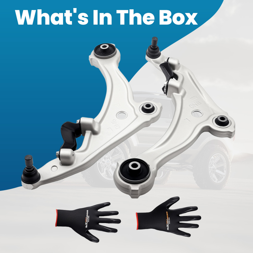 Front Lower Control Arms Suspension Kit for 2009-2014 compatible for Nissan Maxima w/ Gloves