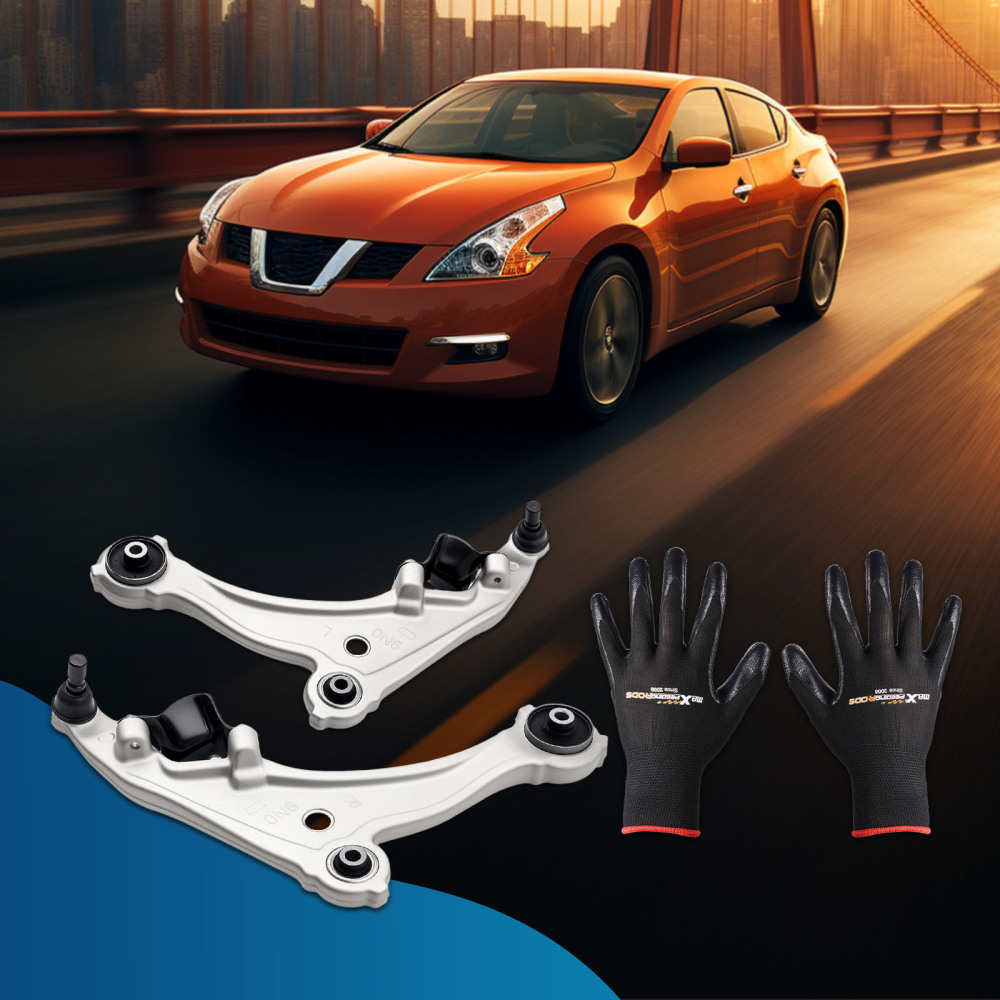 Front Lower Control Arms Suspension Kit for 2009-2014 compatible for Nissan Maxima w/ Gloves