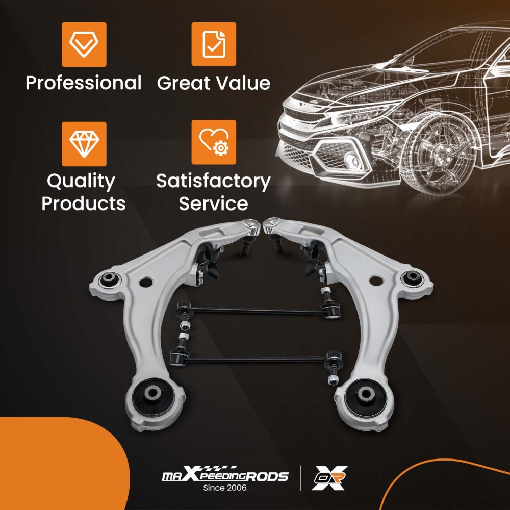 4pcs SteeringSuspension Kit Front Control Arm compatible for Nissan Maxima 2009-2014