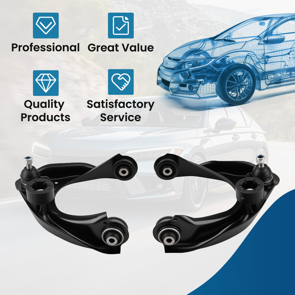 2pc Front Upper Control Arm Ball Joints compatible for Ford Fusion compatible for Lincoln MKZ compatible for Mazda 6