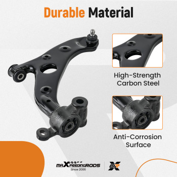 2pcs Front Lower Control Arms w/ Ball Joint for 2014 2015 2016 2017 2018 compatible for Mazda 3