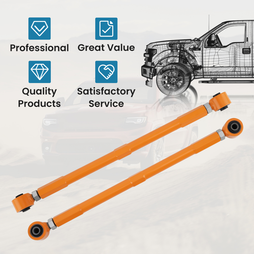 Adjustable Rear Lower Control Arms Kit compatible for Mini Cooper R50 R52 R56 R57 2002-2013 suspension arms