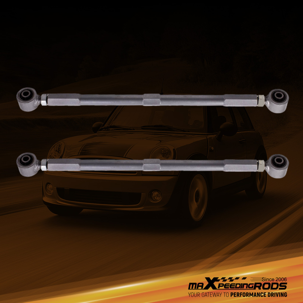 2 Pcs Adjustable Rear Lower Control Arm compatible for Mini Cooper 2002-2013 R50/R52/R53 suspension arms