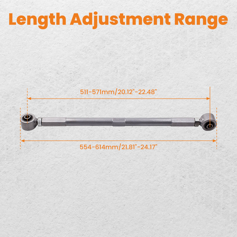 2 Pcs Adjustable Rear Lower Control Arm compatible for Mini Cooper 2002-2013 R50/R52/R53 suspension arms