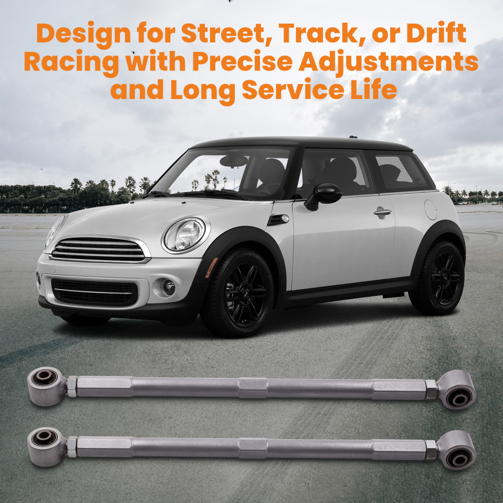 2 Pcs Adjustable Rear Lower Control Arm compatible for Mini Cooper 2002-2013 R50/R52/R53 suspension arms