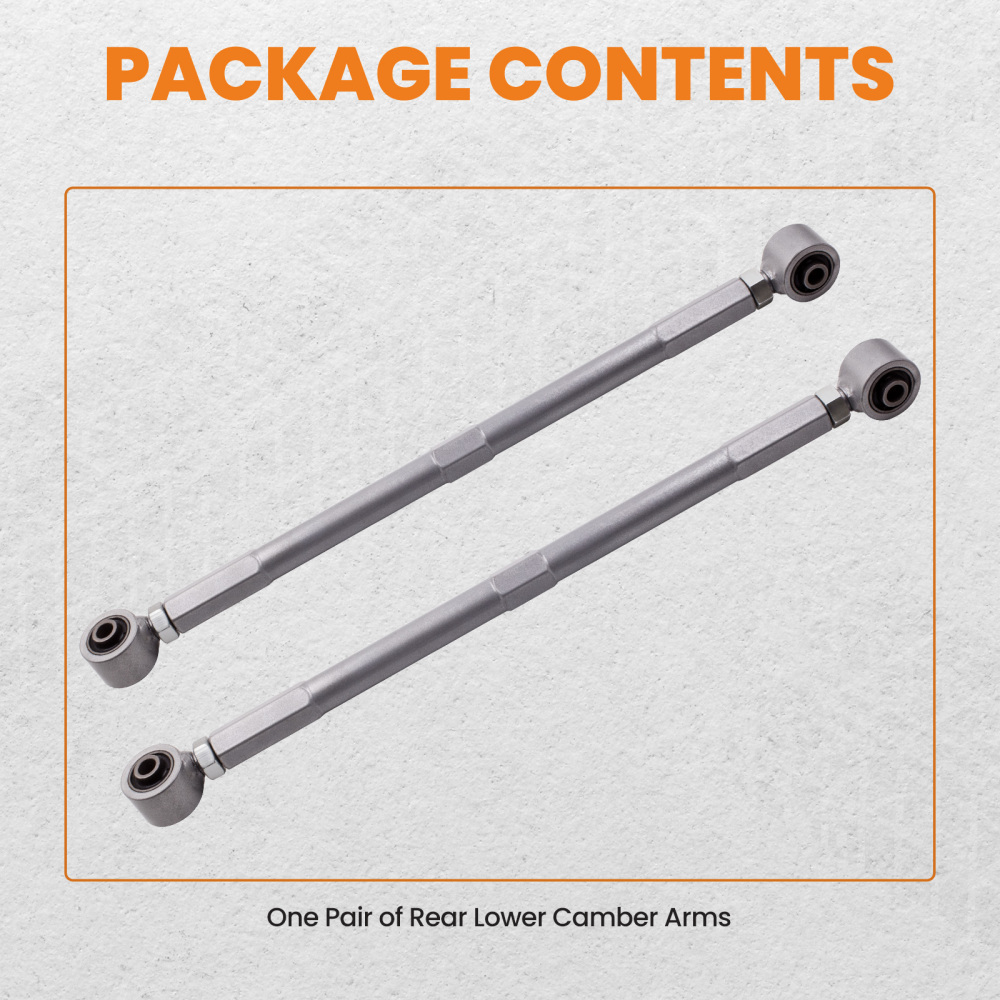 2 Pcs Adjustable Rear Lower Control Arm compatible for Mini Cooper 2002-2013 R50/R52/R53 suspension arms