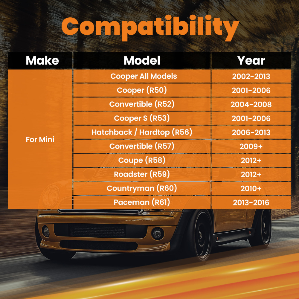 2X Brazo de control compatible para Mini Cooper R50 R52 R53 R55 R56 Trasero Camber Arm