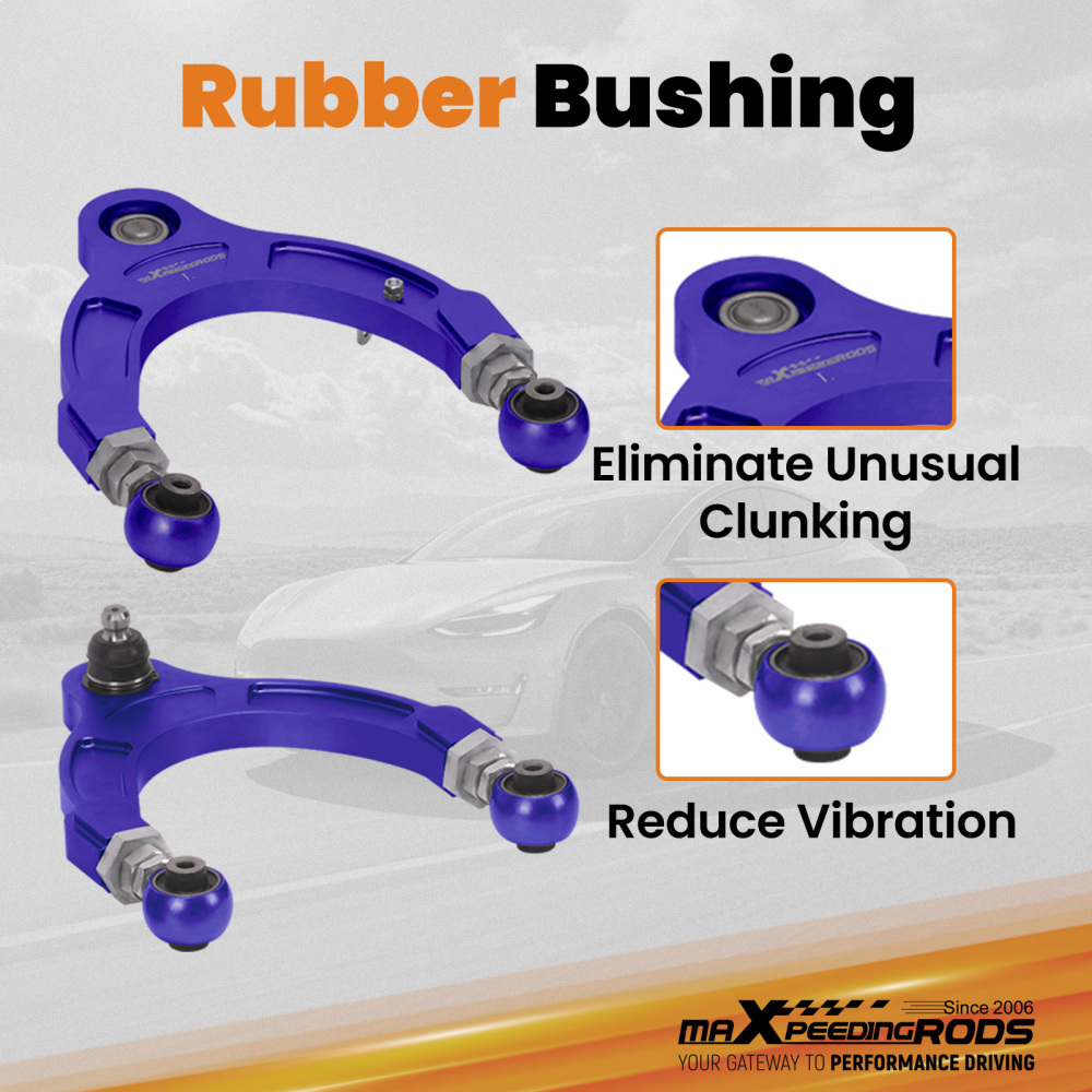 2pcs Aluminum Adjustable Front Upper Control Arms compatible for Tesla Model 3 2017-2024