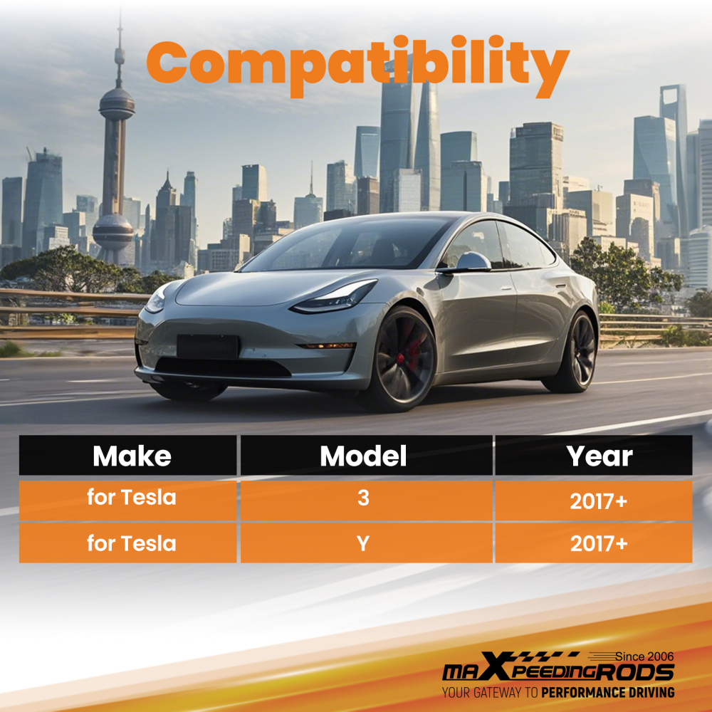 Adjustable Upper Control Arms Balance Damper Rod Bar for 2017-2023 compatible for Tesla Model 3