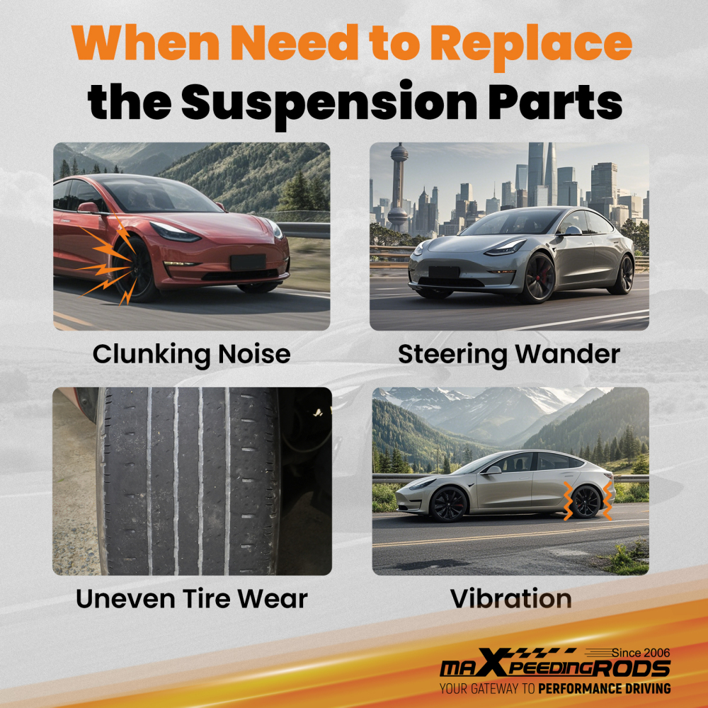 Adjustable Upper Control Arms Balance Damping Rods for 2017-2024 compatible for Tesla Model Y