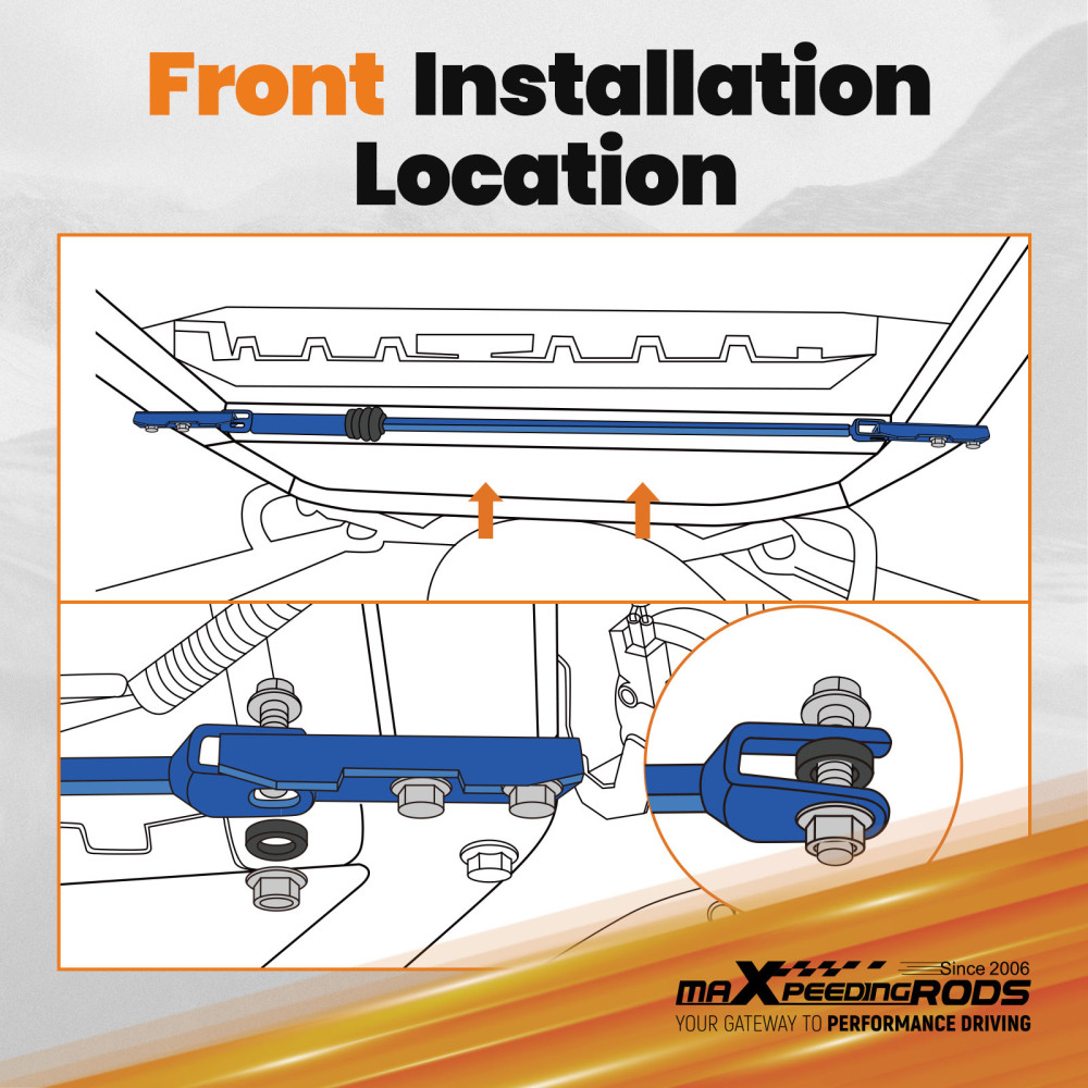 Adjustable Upper Control Arms Balance Damping Rods for 2017-2024 compatible for Tesla Model Y