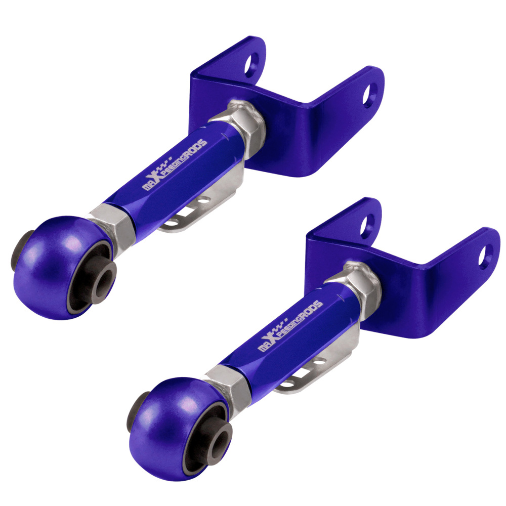 2x Adjustable Rear Camber Arms Kit Rubber Bushing compatible for Tesla model 3 / Y 2017-Up