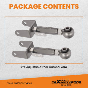 Set of 2 Adjustable Rear Camber Control Arms Kit compatible for Tesla Model 3 / Y 2017-2022