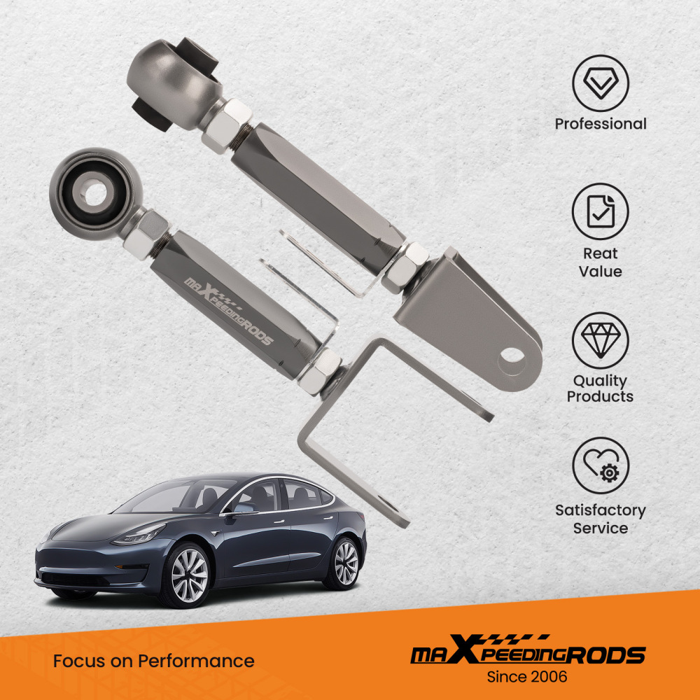 2PCS ADJUSTABLE REAR CAMBER ARMS KIT compatible para TESLA MODEL 3 2017+ MODEL Y 2017+