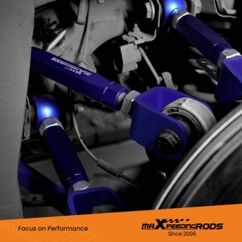 2x Adjustable Rear Trailing Arms compatible for Tesla Model 3 /Y 2017-2022 w/Rubber Bushing