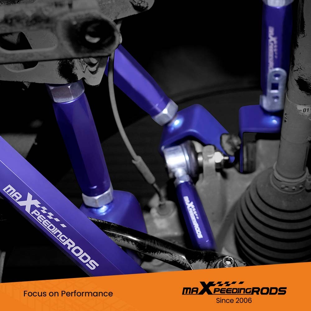 2x Adjustable Rear Trailing Arms compatible for Tesla Model 3 /Y 2017-2022 w/Rubber Bushing