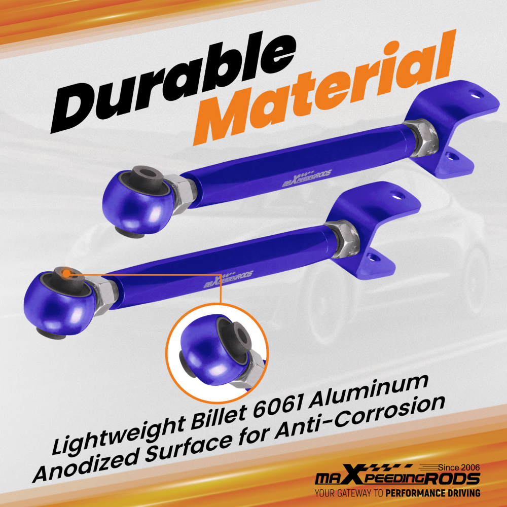 2x Adjustable Rear Lower Alignment Trailing Arms for Tesla model 3 / Y 2017-2021