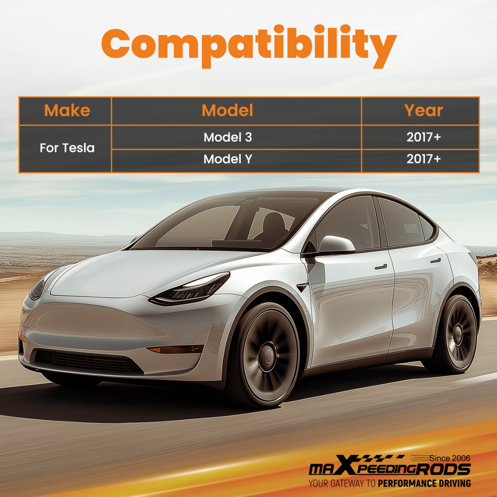 2x Adjustable Rear Lower Alignment Trailing Arms for Tesla model 3 / Y 2017-2021