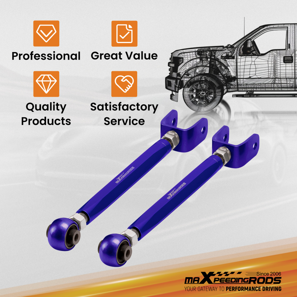 Adjustable Rear Lower Trailing Control Arms Kit compatible for Tesla model 3 / Y 2017-2020