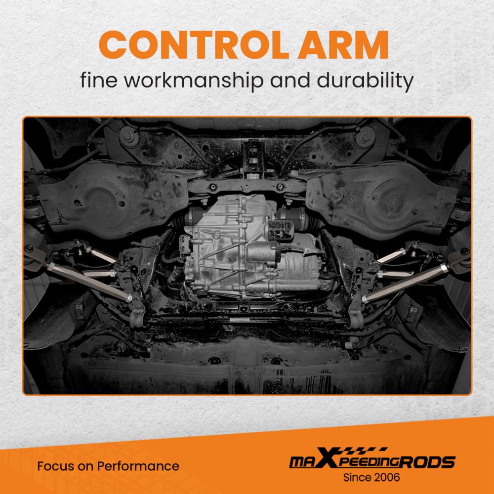 2x Adjustable Rear Lower Trailing Control Arms compatible for Tesla Model 3 / Y 2017-2022