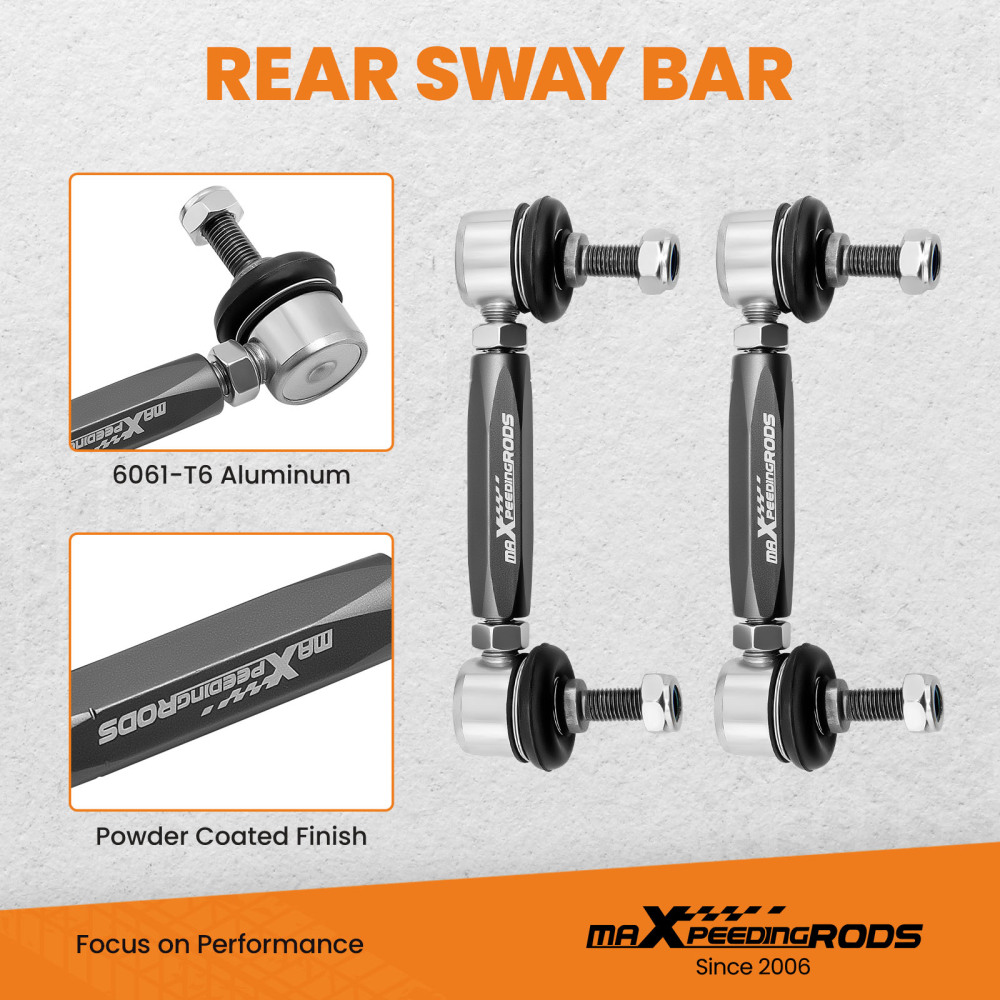 Adjustable Rear Swaybar End Link Kits Anti-Roll Bar compatible for Tesla model 3 / Y 2017+