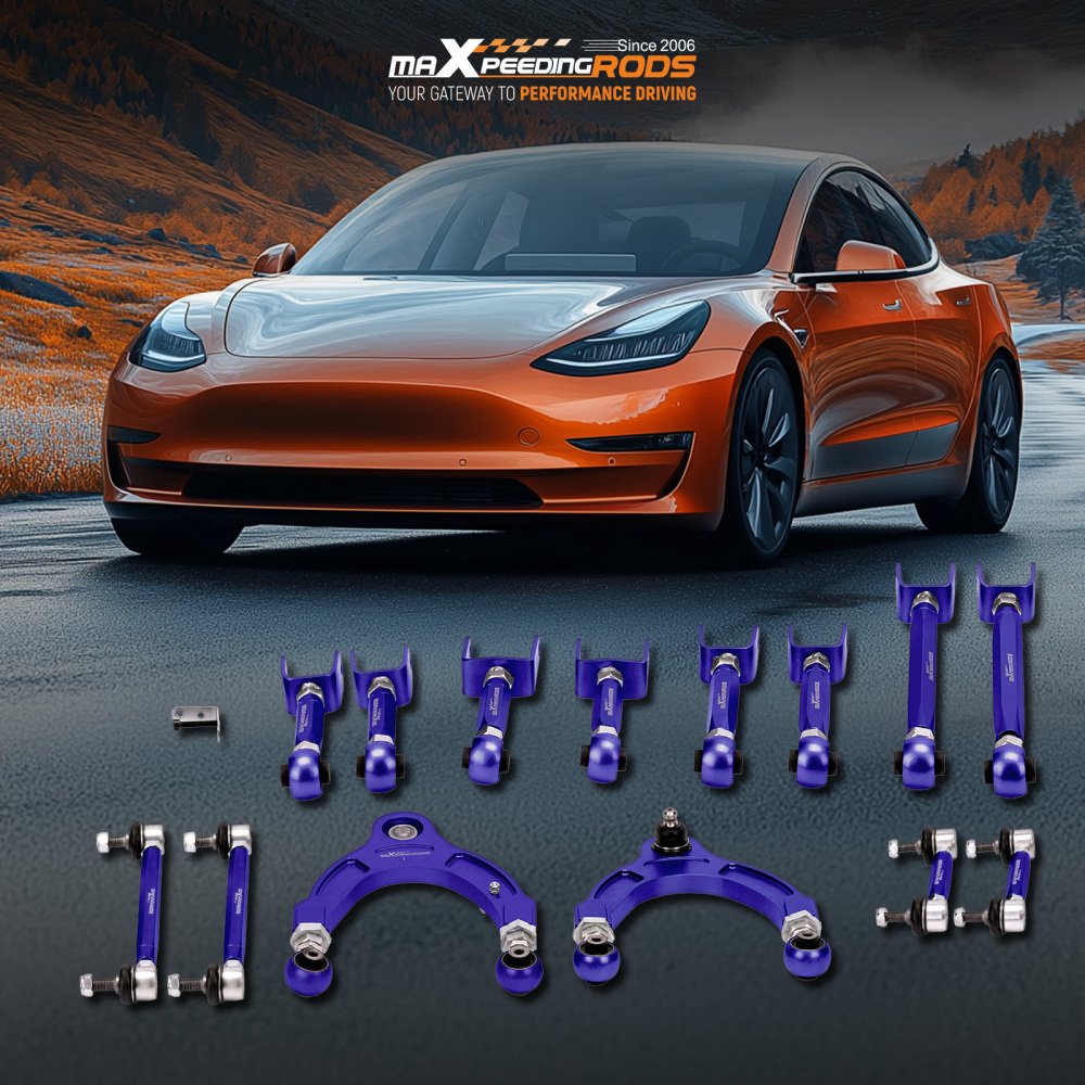 Adjustable Control A-Arms Camber Toe Arm End Links compatible for Tesla Model 3 / Y2017+