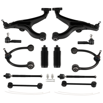 12x Suspension Front Upper Lower Control Arms compatible for Jeep Commander Grand Cherokee