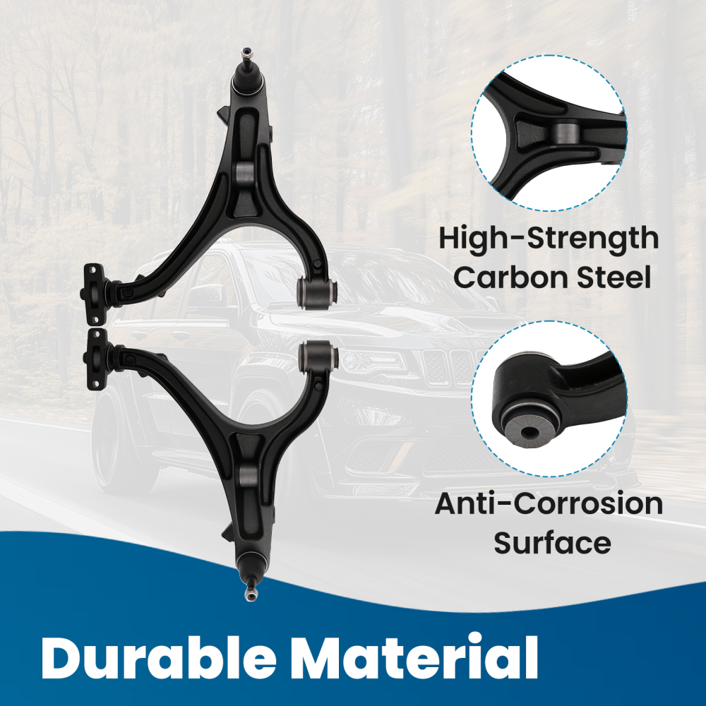 12x Suspension Front Upper Lower Control Arms compatible for Jeep Commander Grand Cherokee