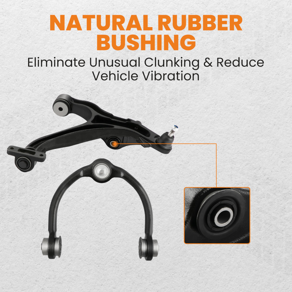 14x Front Upper Lower Control Arms compatible for Jeep Commander Grand Cherokee 2005-2010