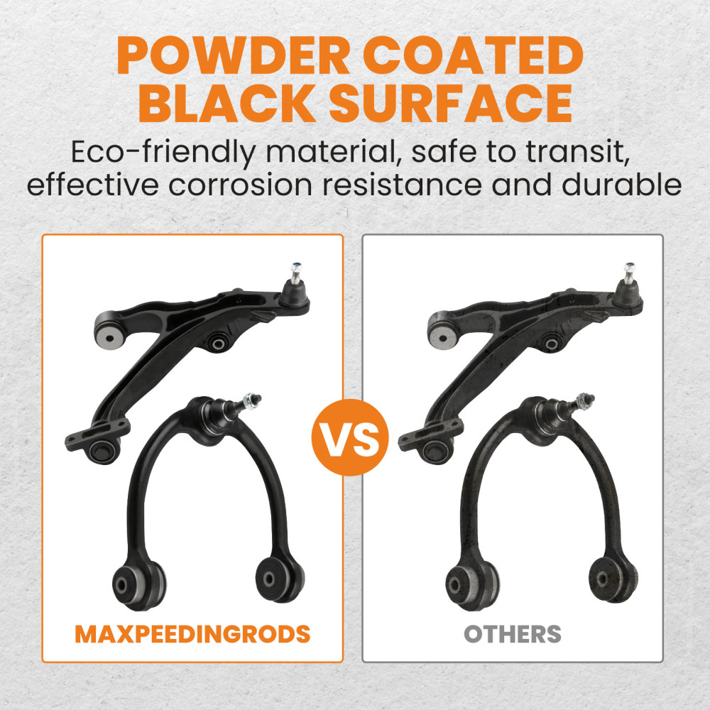 14x Front Upper Lower Control Arms compatible for Jeep Commander Grand Cherokee 2005-2010