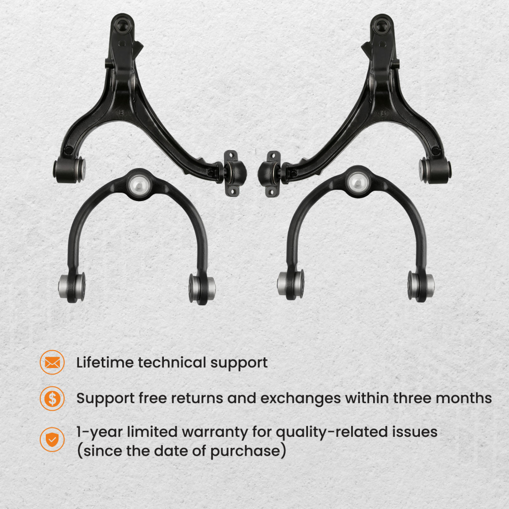 14x Front Upper Lower Control Arms compatible for Jeep Commander Grand Cherokee 2005-2010