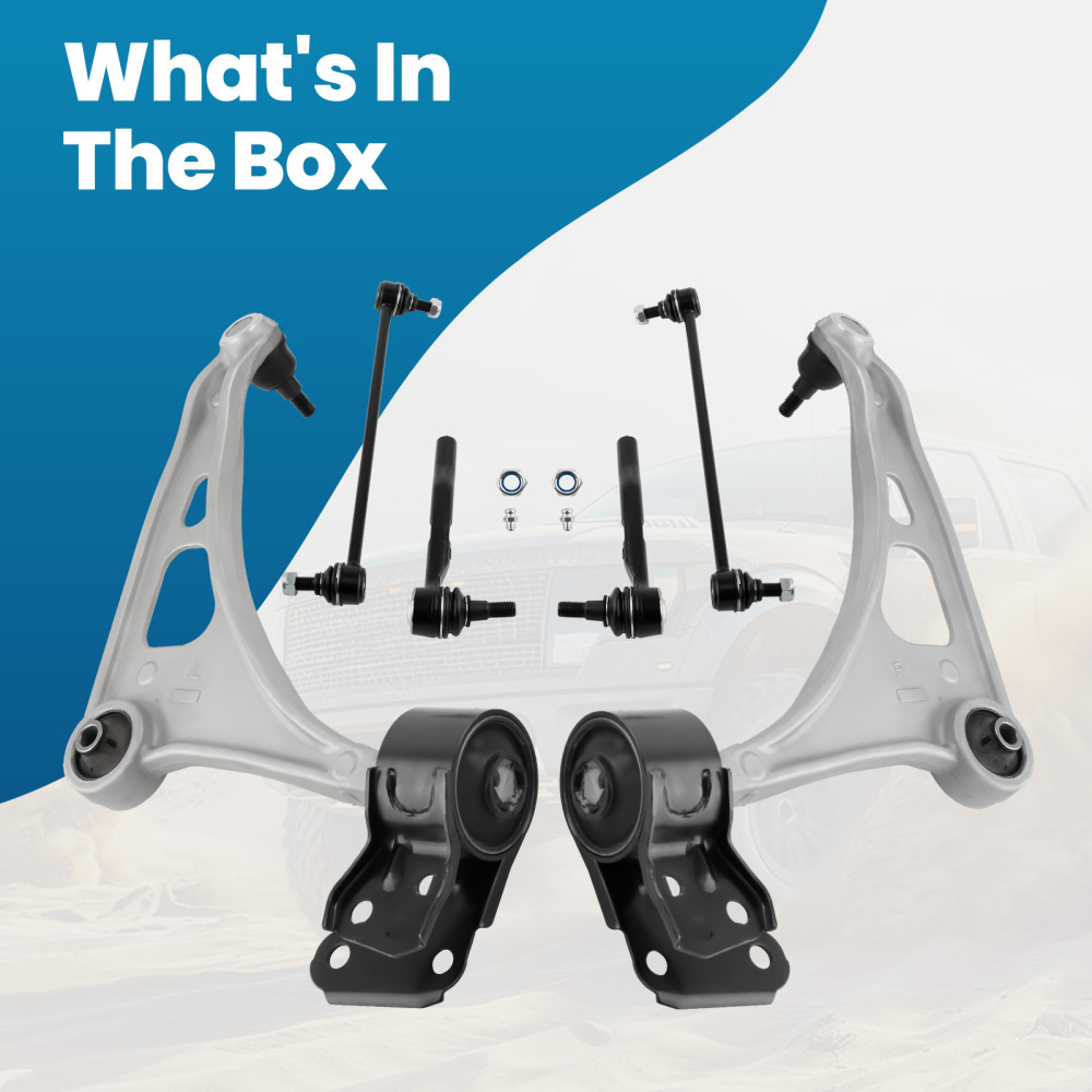 6x Front Lower Control Arms Tie Rods Kit compatible for Acura MDX 2014-20 Pilot 2016-21