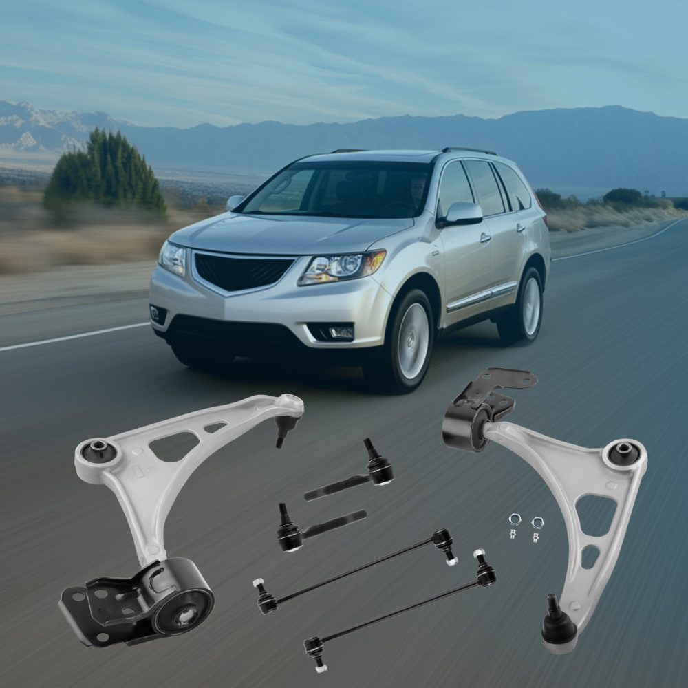 6x Front Lower Control Arms Tie Rods Kit compatible for Acura MDX 2014-20 Pilot 2016-21