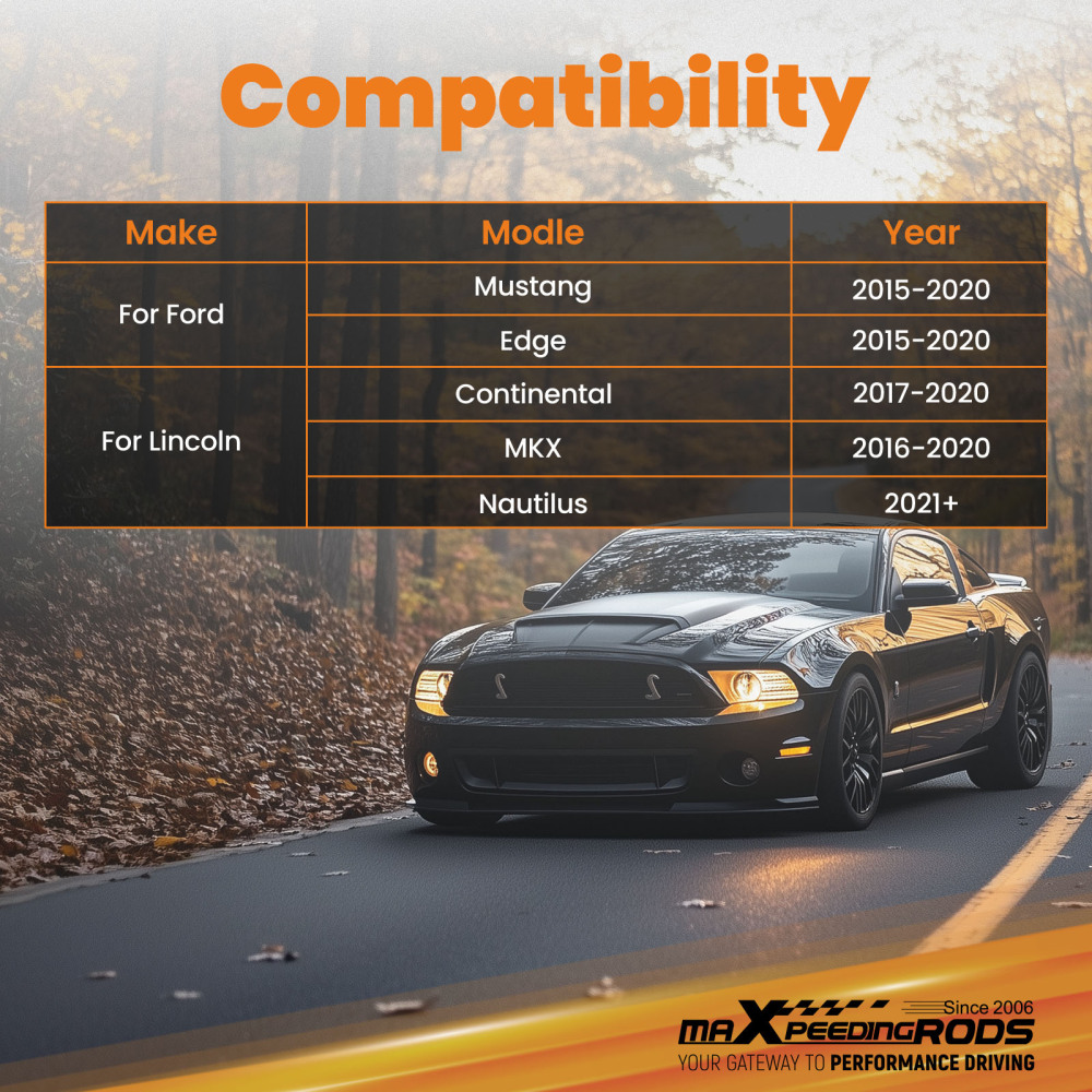 MaXpeedingrods Adjustable Rear Camber Arms Kit For 2015-2023 compatible for Ford Mustang Edge