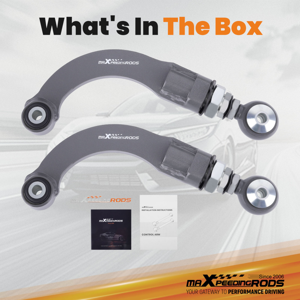 MaXpeedingrods Adjustable Rear Camber Arms Kit For 2015-2023 compatible for Ford Mustang Edge