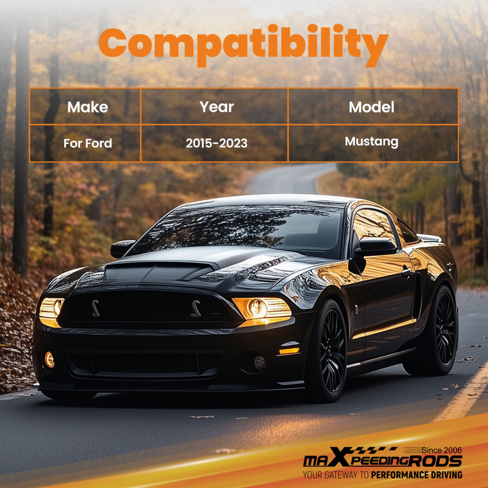 4pcs Adjustable Rear Camber Toe Arms Kit LeftRight For 2015-2023 compatible for Ford Mustang