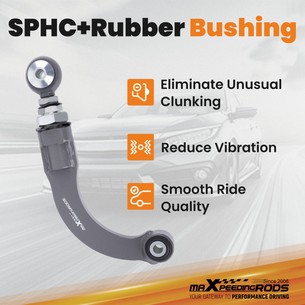 4pcs Adjustable Rear Camber Toe Arms Kit LeftRight For 2015-2023 compatible for Ford Mustang