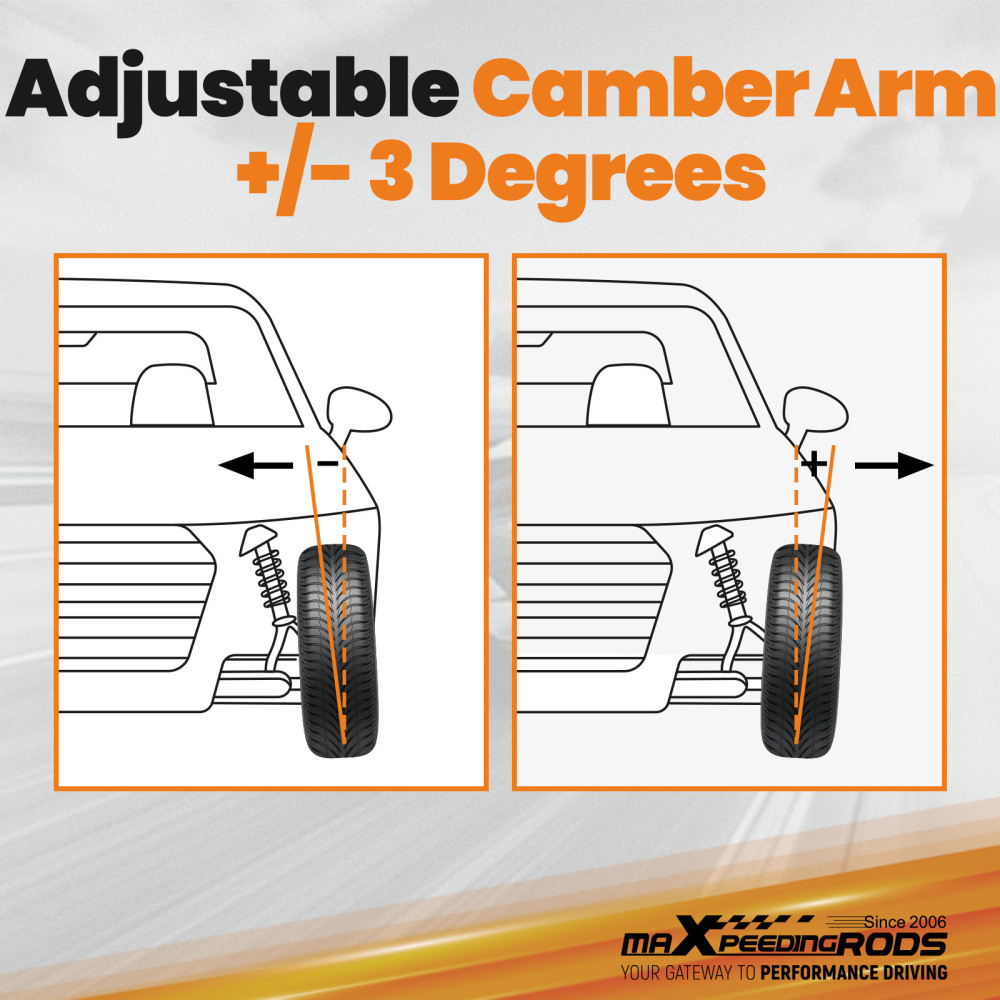 4pcs Adjustable Rear Camber Toe Arms Kit LeftRight For 2015-2023 compatible for Ford Mustang