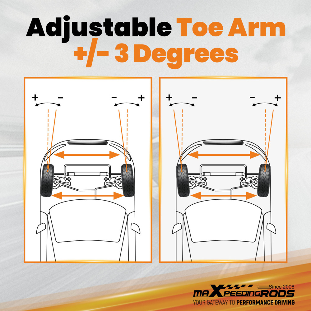 4pcs Adjustable Rear Camber Toe Arms Kit LeftRight For 2015-2023 compatible for Ford Mustang