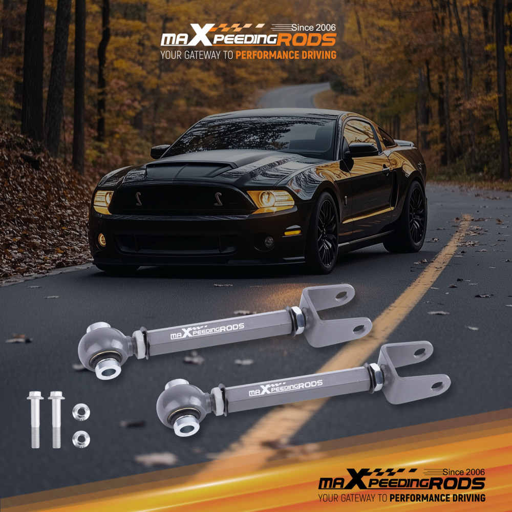 2x Adjustable Rear Toe Trailing Arms Kit For 2015 2016 2017-2023 compatible for Ford Mustang
