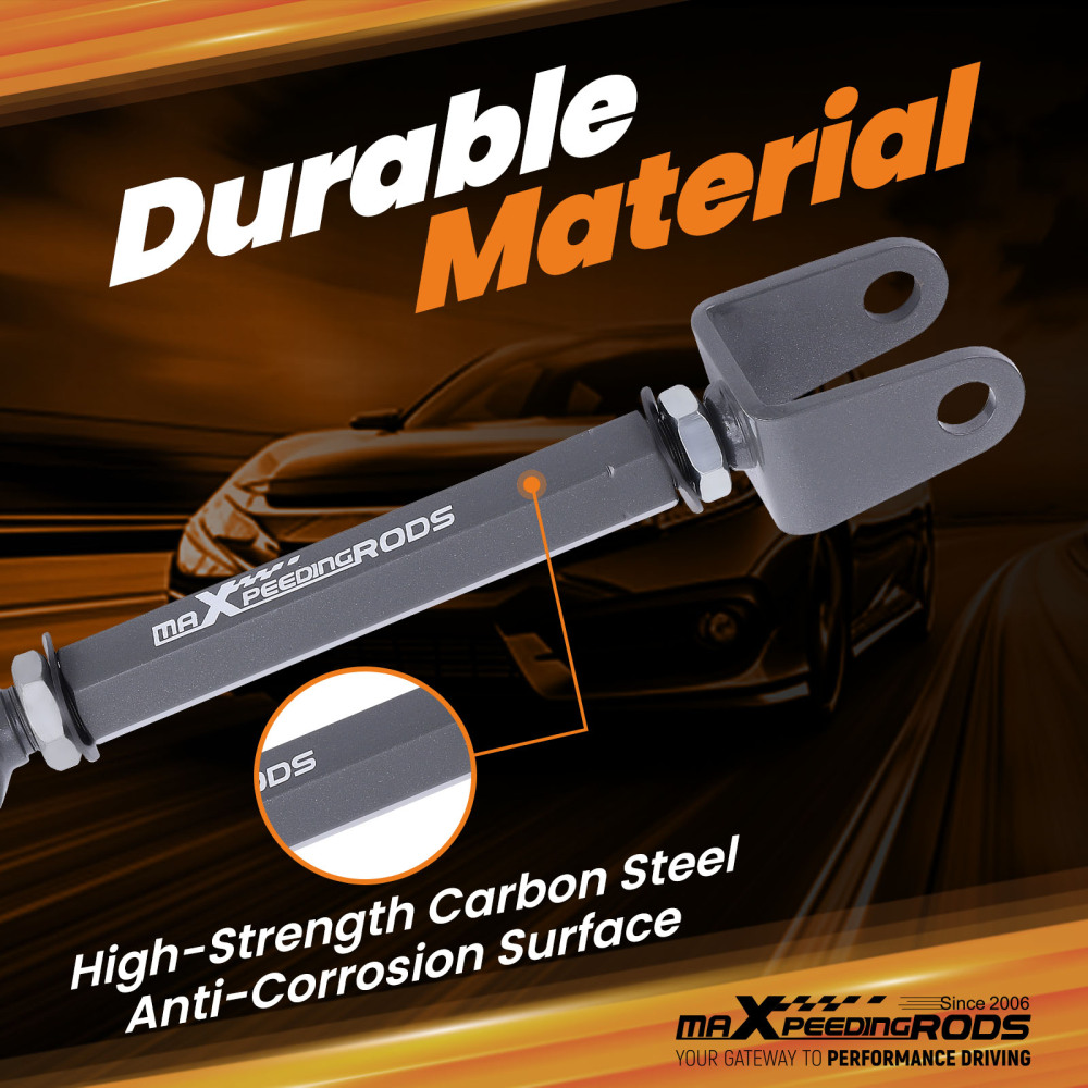 2x Adjustable Rear Toe Trailing Arms Kit For 2015 2016 2017-2023 compatible for Ford Mustang