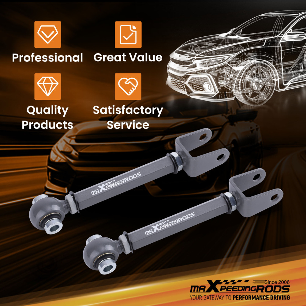 2x Adjustable Rear Toe Trailing Arms Kit For 2015 2016 2017-2023 compatible for Ford Mustang