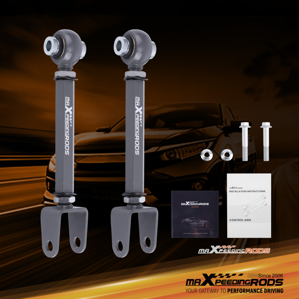 2x Adjustable Rear Toe Trailing Arms Kit For 2015 2016 2017-2023 compatible for Ford Mustang