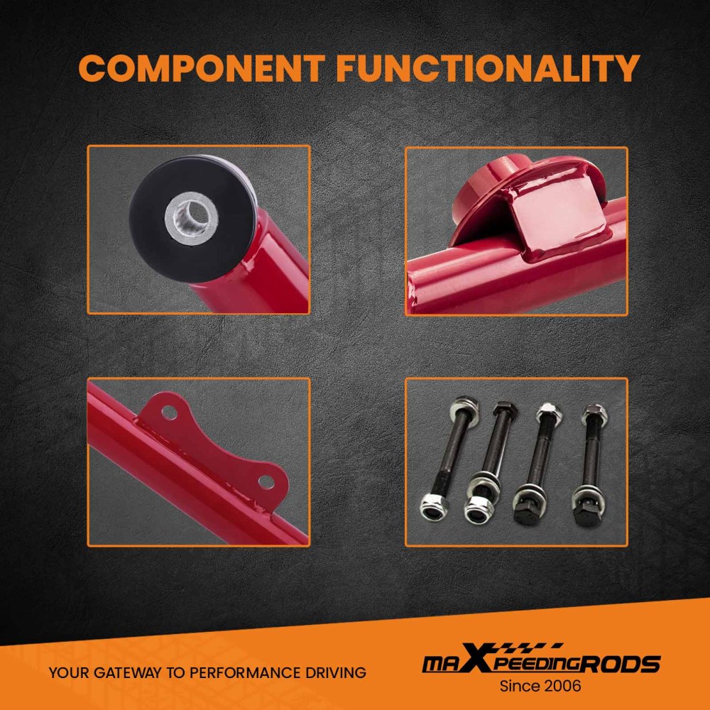 Compatible for Ford Mustang 1979 Upper Lower Rear Tubular Control Arms w/ bushing Bolt Nut